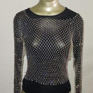 Diamond Chainmail Top Scarf Skirt